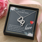 To My Future Wife Double Heart Necklace Message Card