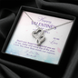 To My Love Double Heart Necklace Message Card