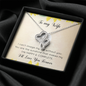 To My Wife Double Heart Necklace Message Card