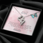 To My Wife Double Heart Necklace Message Card