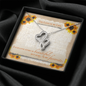 The Love Of My Life Double Heart Necklace Message Card