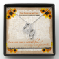 The Love Of My Life Double Heart Necklace Message Card
