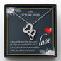 To My Future Wife Double Heart Necklace Message Card