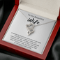 To My Beautiful Wife Double Heart Necklace Message Card
