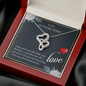 To My Future Wife Double Heart Necklace Message Card