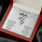 To My Beautiful Wife Double Heart Necklace Message Card