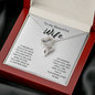 To My Beautiful Wife Double Heart Necklace Message Card