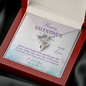 To My Love Double Heart Necklace Message Card