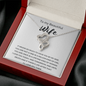 To My Beautiful Wife Double Heart Necklace Message Card