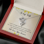 To My Wife Double Heart Necklace Message Card
