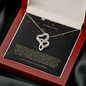 To My Love Double Heart Necklace Message Card