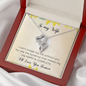 To My Wife Double Heart Necklace Message Card