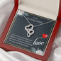 To My Future Wife Double Heart Necklace Message Card