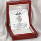 To My Beautiful Wife Double Heart Necklace Message Card