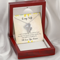 To My Wife Double Heart Necklace Message Card