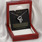 To My Love Double Heart Necklace Message Card