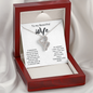 To My Beautiful Wife Double Heart Necklace Message Card
