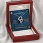 To My Gorgeous Wife Double Heart Necklace Message Card