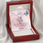 To My Wife Double Heart Necklace Message Card