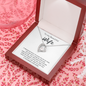 To My Beautiful Wife Forever Love Necklace Message Card