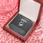 To My Beautiful Wife Forever Love Necklace Message Card