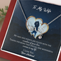 To My Wife Scripted Love Necklace Message Card