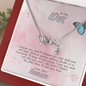 To My Wife Scripted Love Necklace Message Card
