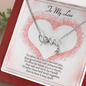 To My Love Scripted Love Necklace Message Card