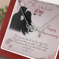 To My Beautiful Wife Scripted Love Necklace Message Card