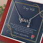 To My Wife Scripted Love Necklace Message Card
