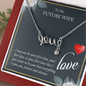 To My Future Wife Scripted Love Necklace Message Card