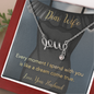 Dear Wife Scripted Love Necklace Message Card