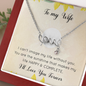 To My Wife Scripted Love Necklace Message Card