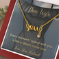 Dear Wife Scripted Love Necklace Message Card