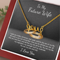 To My Future Wife Scripted Love Necklace Message Card