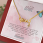 To My Wife Scripted Love Necklace Message Card