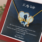 To My Wife Scripted Love Necklace Message Card