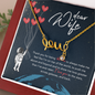 Dear Wife Scripted Love Necklace Message Card