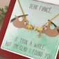 Dear Fiancé Scripted Love Necklace