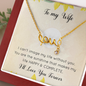To My Wife Scripted Love Necklace Message Card
