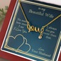 To My Beautiful Wife Scripted Love Necklace Message Card