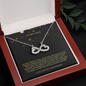 To My Love Infinity Heart Necklace Message Card