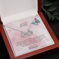 To My Wife Infinity Heart Necklace Message Card