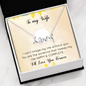 To My Wife Scripted Love Necklace Message Card