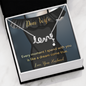 Dear Wife Scripted Love Necklace Message Card