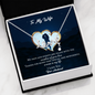 To My Wife Scripted Love Necklace Message Card