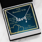 To My Beautiful Wife Scripted Love Necklace Message Card
