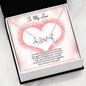 To My Love Scripted Love Necklace Message Card
