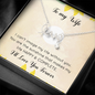 To My Wife Scripted Love Necklace Message Card
