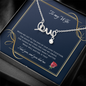 To My Wife Scripted Love Necklace Message Card
